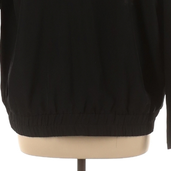 Vintage Matches Blazer Jacket Size 8 Black Oversized Elastic Waist Shoulder Pads - Picture 9 of 9